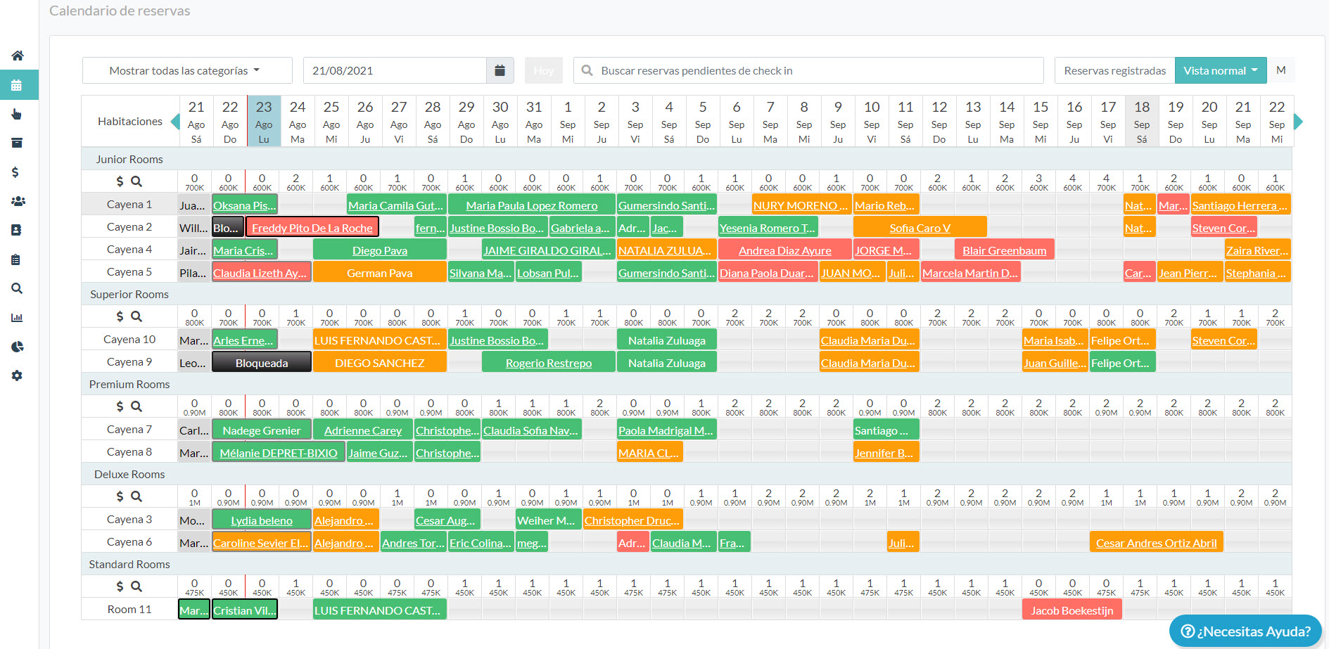 screenshot of Lobby PMS